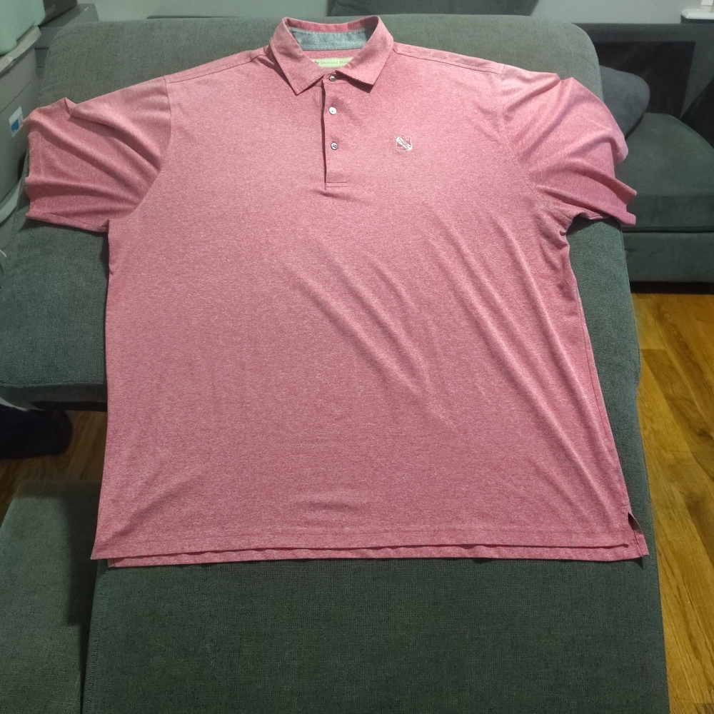 Donald Ross Polo Golf Men's XXL Red Solid Shirt Short Sleeve  W / Logo...